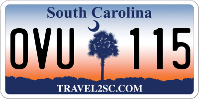 SC license plate OVU115