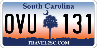 SC license plate OVU131