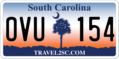 SC license plate OVU154
