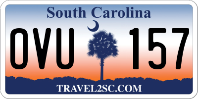 SC license plate OVU157