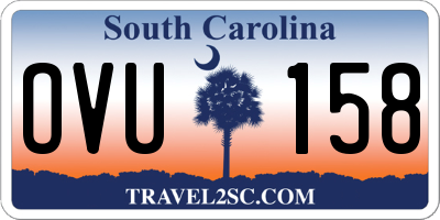 SC license plate OVU158