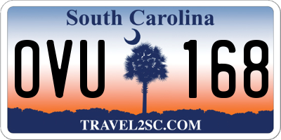 SC license plate OVU168