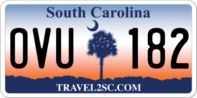 SC license plate OVU182