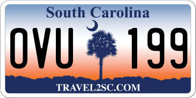 SC license plate OVU199