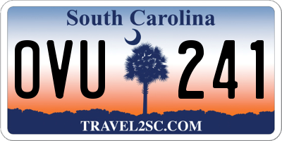 SC license plate OVU241