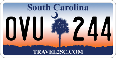 SC license plate OVU244