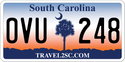SC license plate OVU248