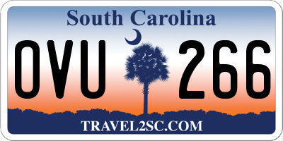 SC license plate OVU266