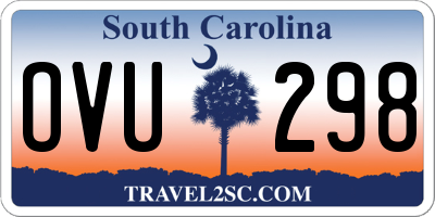SC license plate OVU298