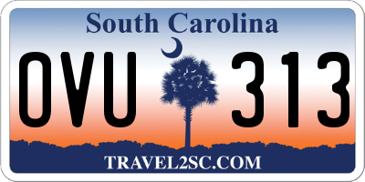 SC license plate OVU313