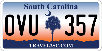 SC license plate OVU357