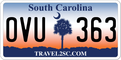 SC license plate OVU363