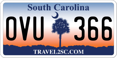 SC license plate OVU366