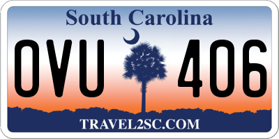 SC license plate OVU406
