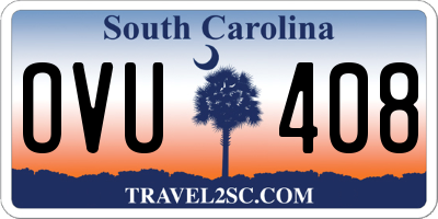 SC license plate OVU408