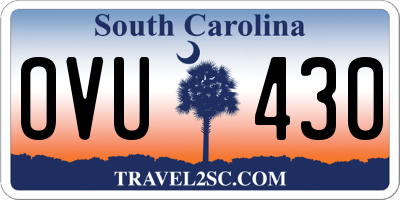 SC license plate OVU430