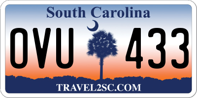 SC license plate OVU433