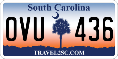 SC license plate OVU436