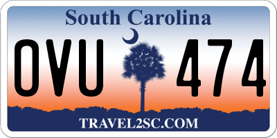 SC license plate OVU474