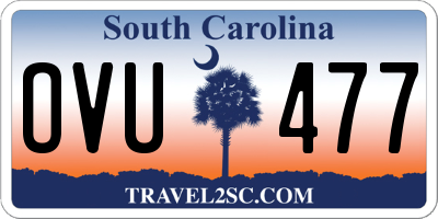 SC license plate OVU477