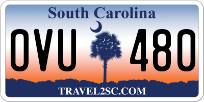 SC license plate OVU480