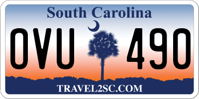 SC license plate OVU490