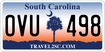 SC license plate OVU498