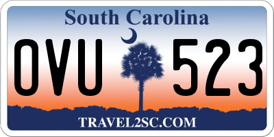 SC license plate OVU523