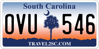 SC license plate OVU546