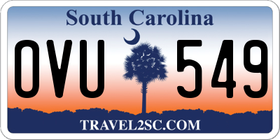 SC license plate OVU549
