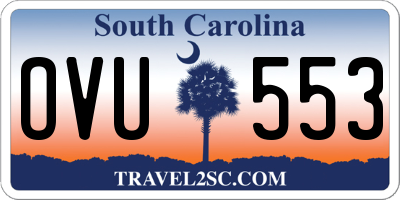 SC license plate OVU553
