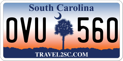 SC license plate OVU560