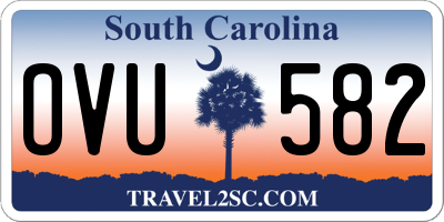 SC license plate OVU582