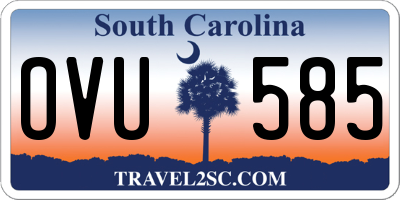 SC license plate OVU585