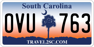 SC license plate OVU763