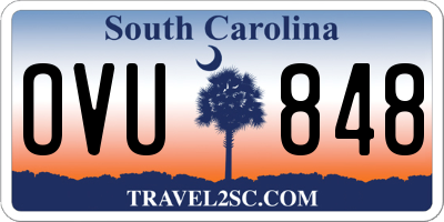 SC license plate OVU848