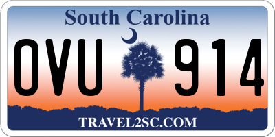 SC license plate OVU914