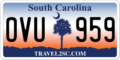 SC license plate OVU959