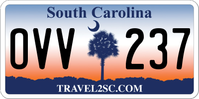 SC license plate OVV237