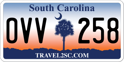 SC license plate OVV258