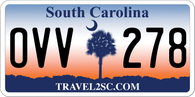 SC license plate OVV278