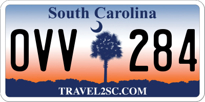 SC license plate OVV284