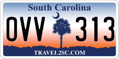 SC license plate OVV313