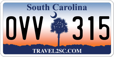 SC license plate OVV315