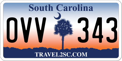 SC license plate OVV343
