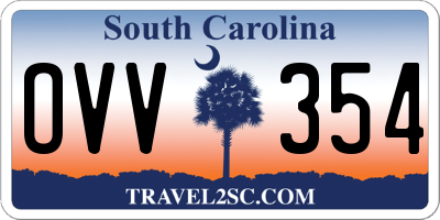 SC license plate OVV354