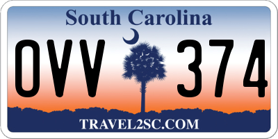 SC license plate OVV374