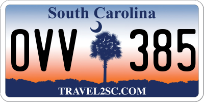 SC license plate OVV385