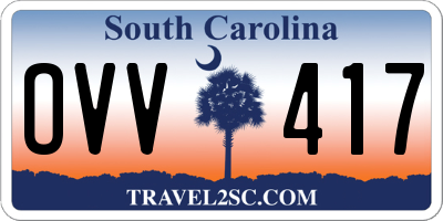 SC license plate OVV417