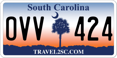 SC license plate OVV424